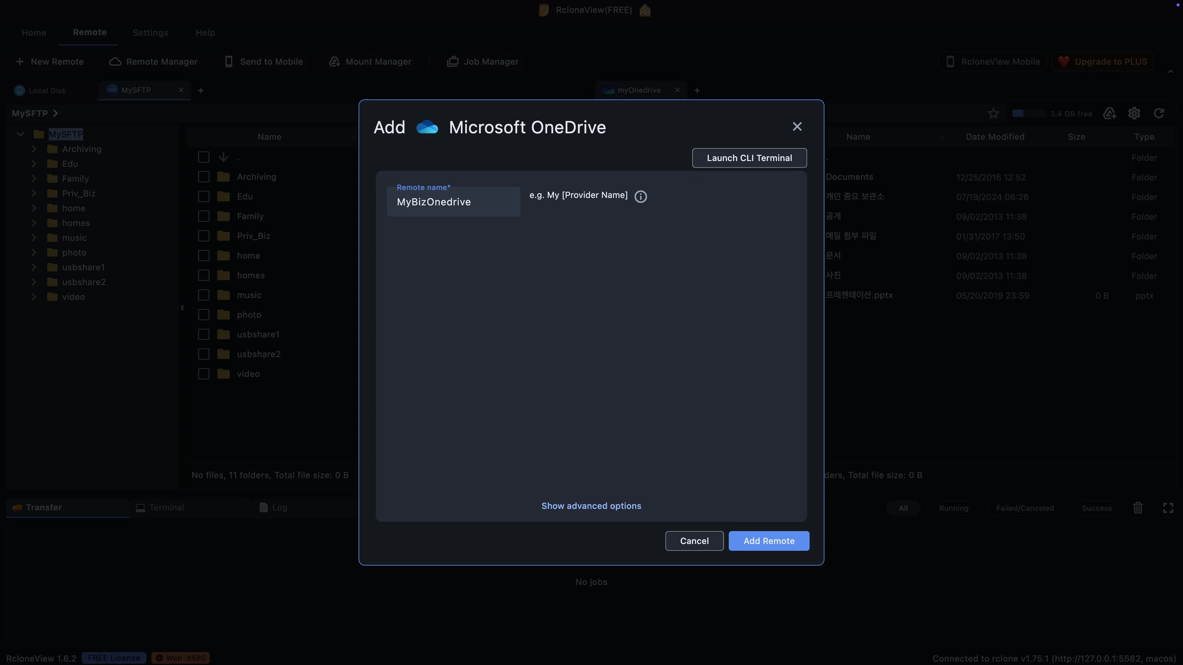 Step 4: Save the remote and go to Microsoft to sign in.