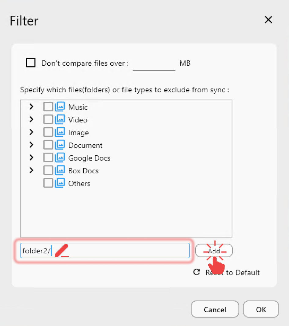 add custom filter rule
