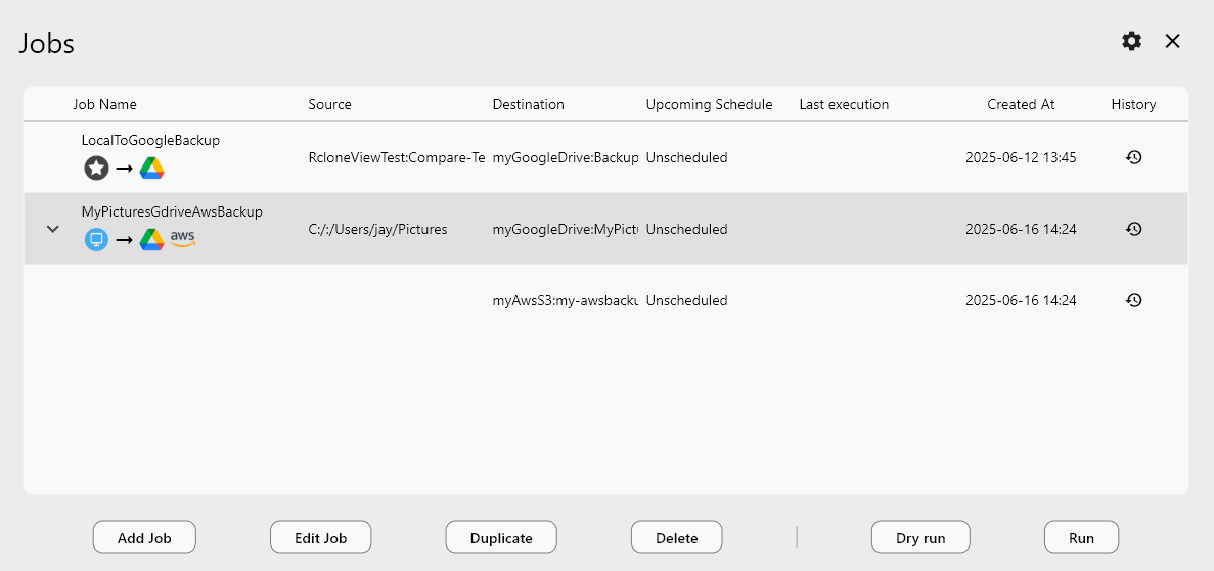 add job completed