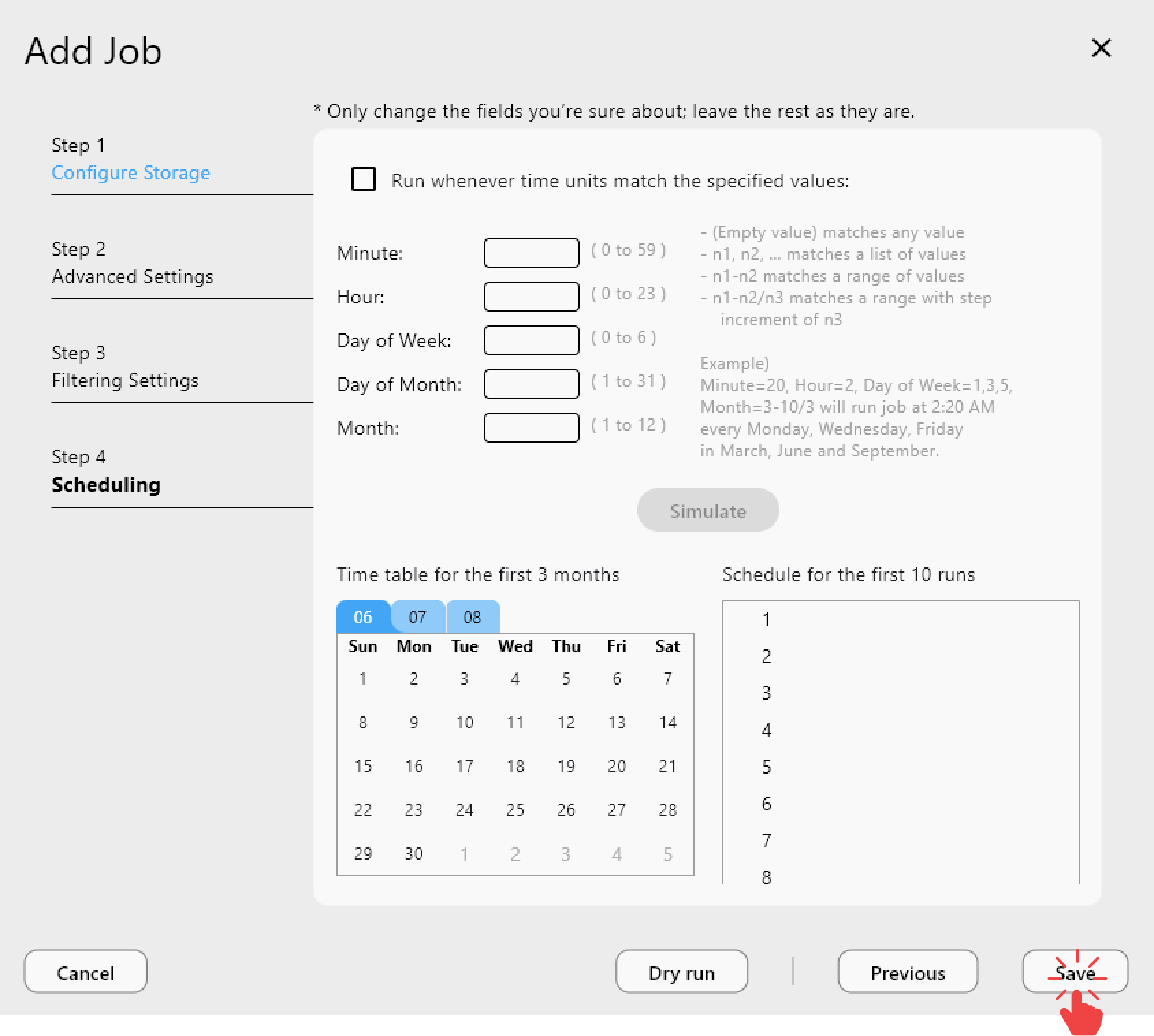 add job scheduling