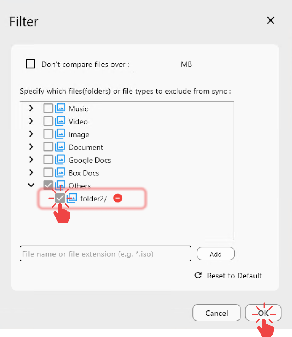 addjust custom filter rule