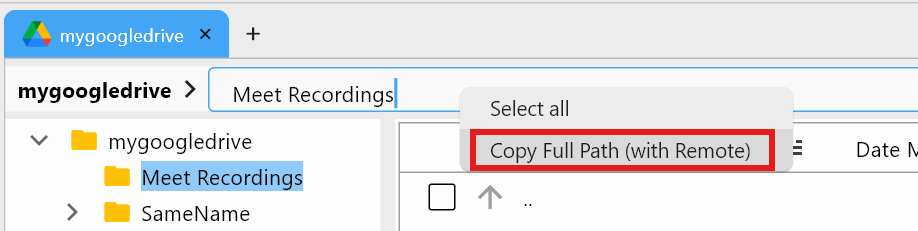 copy full path with remote