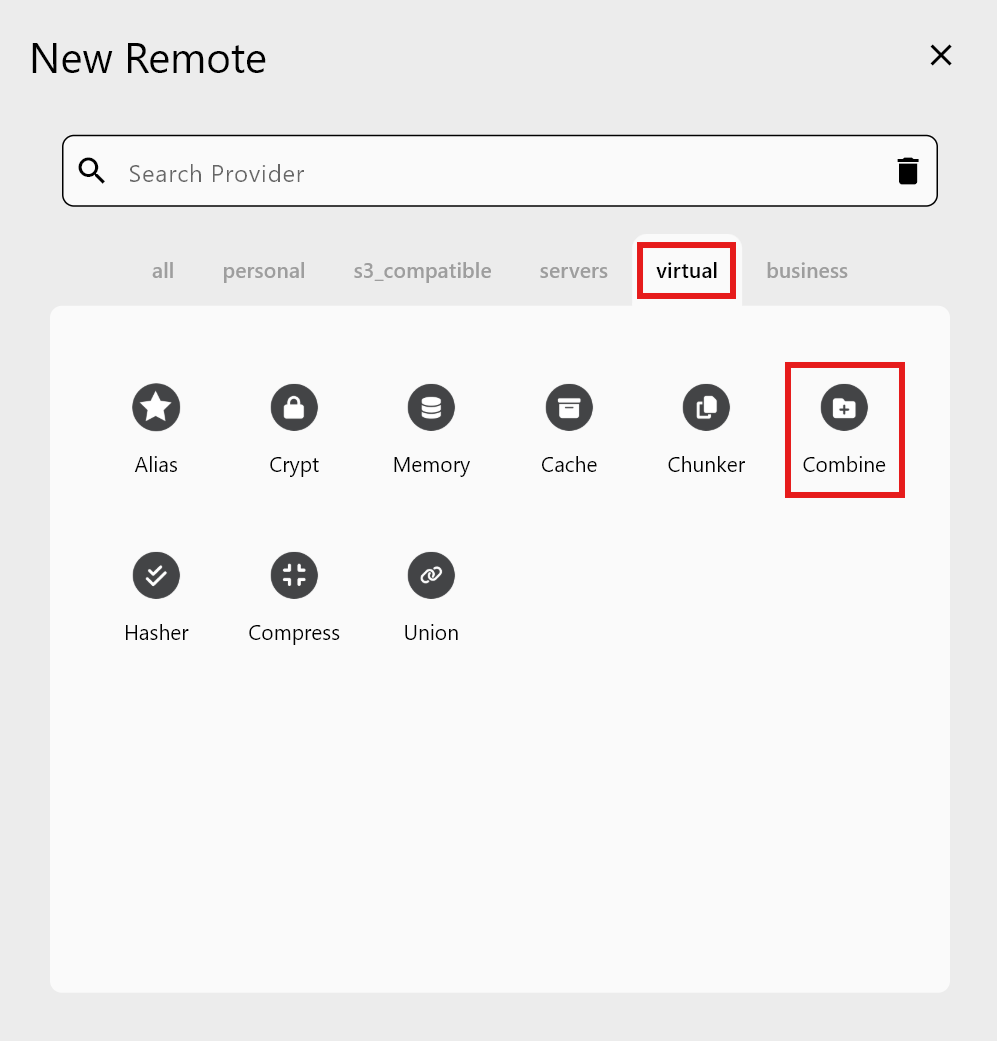 new remote add combine