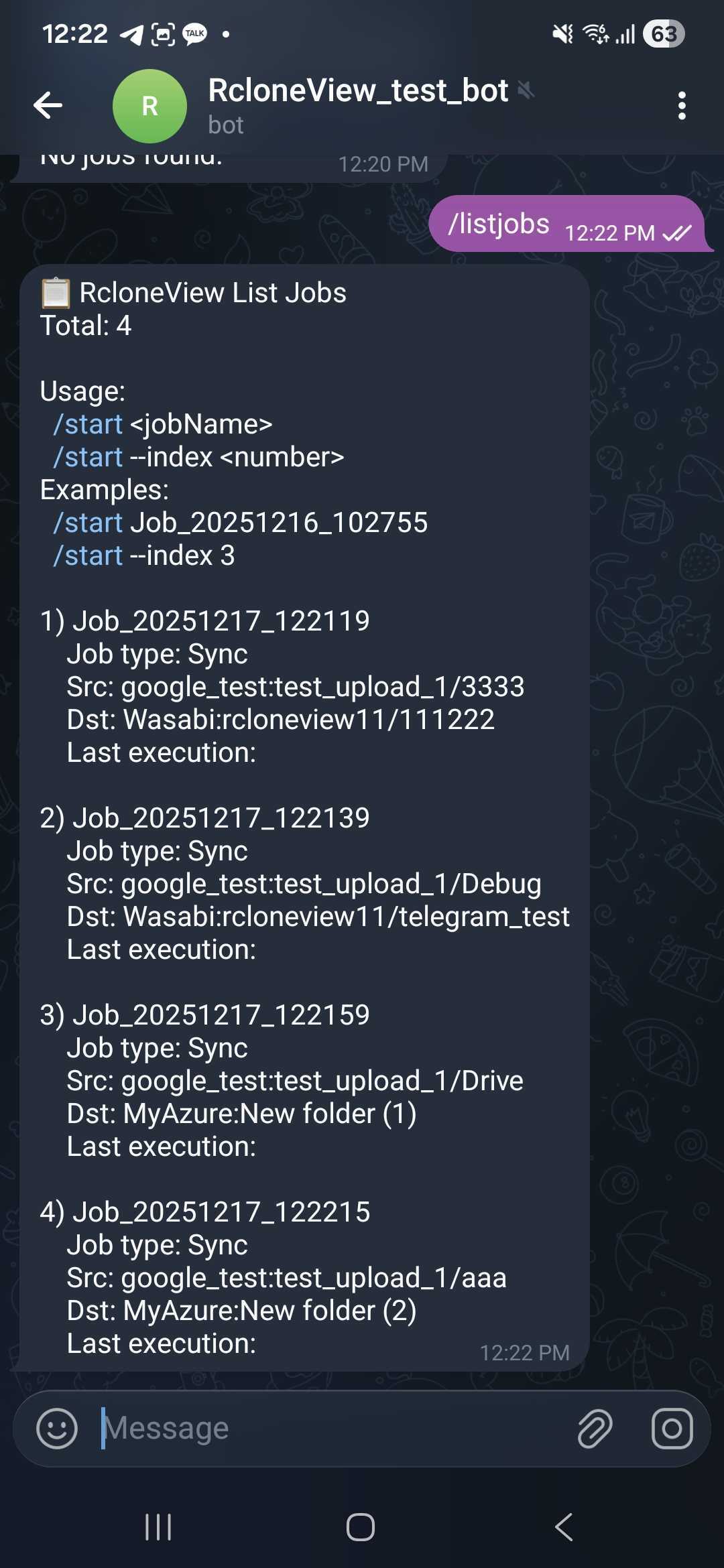telegram listjobs