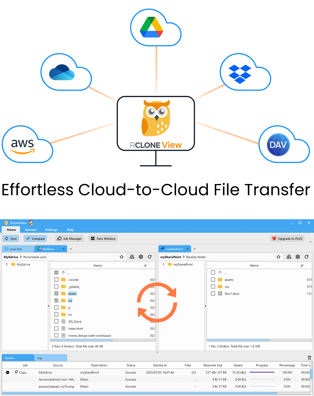 RcloneView app preview